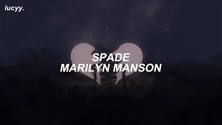 Spade  Marilyn Manson Spanish  English lyrics [upl. by Esilanna]