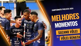 PRIMEIRO JOGO DA FINAL ENTRE SUZANO VÔLEI X VÔLEI RENATA  MELHORES MOMENTOS [upl. by Berkin]