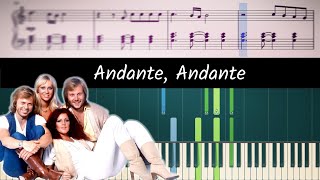 How to play Andante Andante by ABBA  ACCURATE Piano Tutorial [upl. by Anaek]