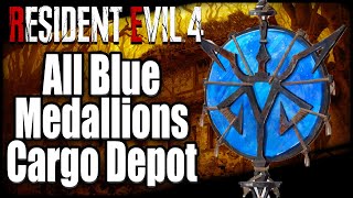 All Blue Medallions Cargo Depot Resident Evil 4 Remake [upl. by Waldner818]