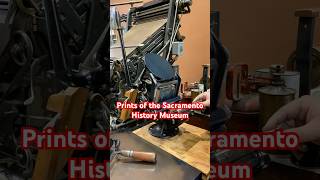 Printing the building that houses the Sacramento History Museum with a tabletop printing press [upl. by Hgielyk]