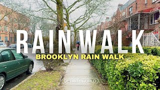 Rain Walk In Brooklyn Canarsie 4K ASMR  New York City Walking Tour  Rain Sounds  Virtual Tour [upl. by Eramal]