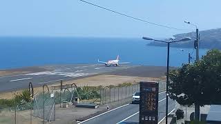 easyJet takeoff at madeira LPMA runway 05 020624🛫🧡🤍 [upl. by Sokcin]