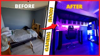 2024 🎮HABITACIÓN GAMER CASERA😱 DIY LOFT BED ESCRITORIO GAMER CÓMO HACER CUARTO GAMER  ROOM SETUP [upl. by Aivatnuahs]