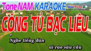 Công Tử Bạc Liêu Karaoke Tone Nam  Karaoke Duy Tùng [upl. by Eissoj]