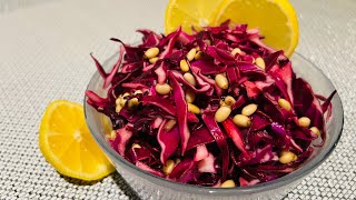 Quick and healthy RED CABBAGE dinner recipe with pine nuts [upl. by Kwon]