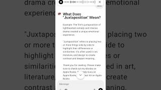 What Does quotJuxtapositionquot Mean [upl. by Bellina785]