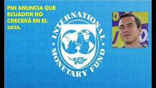 FMI dice que Ecuador no crecerá económicamente en el 2025 [upl. by Ynahteb]