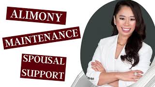 Alimony Maintenance Spousal Support [upl. by Anirav]