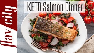 Quick amp Easy Keto Diet Recipe For Weight Loss  Low Carb Salmon Recipe [upl. by Schwitzer526]