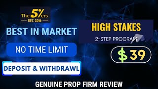 The 5ers Prop Firm Review II High Stakes Challenge 5ER II Best Prop Firm 2023 [upl. by Sirdna]