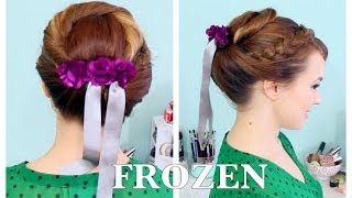 Annas Coronation Updo from FROZEN  FebruHairy Day 5 [upl. by Sigismundo]