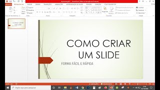 COMO FAZER UM SLIDE NO POWER POINT ATUAL [upl. by Eecart341]