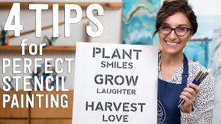 4 Tips for Painting a Perfect Stencil Project EVERY TIME [upl. by Idnahs]