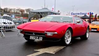 Cars and Coffee 9 decembre telethon de Tomaso Pantera Sound and video HDmp4 [upl. by Spancake514]