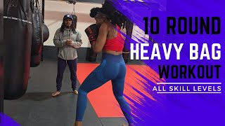 10 Round Boxing Heavy Bag Workout  Perfect for All Skill Levels [upl. by Arocahs]