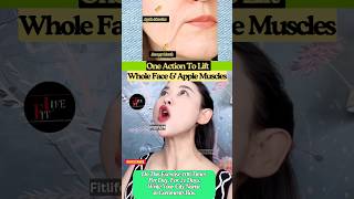 One Action To Lift Whole Face amp Apple Muscles Yoga faceyoga facialyoga facelift shorts [upl. by Erimahs]