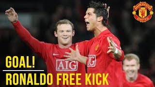 Cristiano Ronaldos Outrageous Free Kick v Portsmouth All The Angles  Manchester United  WC 2018 [upl. by Catrina]