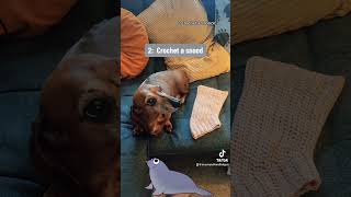 How to turn a Dachshund dog into a seal pup  Funny cute crochet [upl. by Nilyahs102]