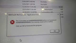 How To Wer FaultWerFaultexe  Application Error [upl. by Croix]