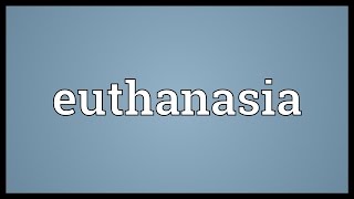 Euthanasia Meaning [upl. by Acie]