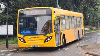 LOVELY ZF Ride on Stagecoach Midlands Scania K230UB ADL Enviro300 28627 KX12 AMU  Route X7 [upl. by Erik207]