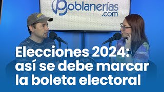 Elecciones 2024 así se debe marcar la boleta electoral [upl. by Kiryt]