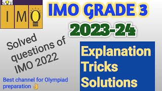 IMO class 3 Important questions of 2023 SOF IMO 2023 IMO Preparation Grade 3 math Olympiad 2023 [upl. by Adnamor]