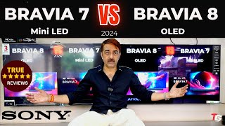 SONY BRAVIA 8 OLED vs BRAVIA 7 Mini LED  Which is Best [upl. by Caresa]