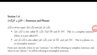 Tasheel Ul Nahw Sentences and Phrases [upl. by Ecydnac]