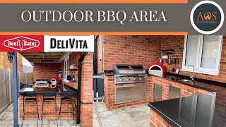 OUTDOOR BBQ AREA UK  BEEFEATER BBQ  DELIVITA PIZZA OVEN  ESSEX [upl. by Ettelrahc]