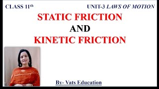 Friction  Static Friction and Kinetic Friction  Class 11 physics Unit 3 Laws of motion [upl. by Harold]