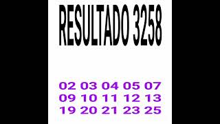 RESULTADO DA LOTOFACIL 3258 [upl. by Hett]