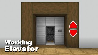 Minecraft How to make a working Elevator easy [upl. by Aehtna]