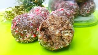 CHOCOLATE CANDY CANE BALLS Edible Gifts [upl. by Grimes]