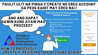 Paano maproceed ang PEOS Account  Hindi makapag proceed sa peos o dmw website kahit may ereg number [upl. by Hudis140]