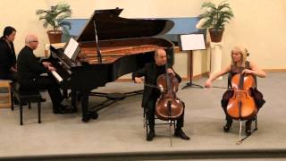 Shostakovich  Prelude for 2 Cellos Elvira Lagji amp Ilir Merxhushi Cellos Winfried Rompf  Piano [upl. by Eimmis]