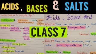 Acid base and salts class7  Acid base and salts chapter 5 class 7  acidsbases and salts class7 [upl. by Damour602]