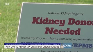 New law will allow tax credit for organ donors [upl. by Skoorb313]