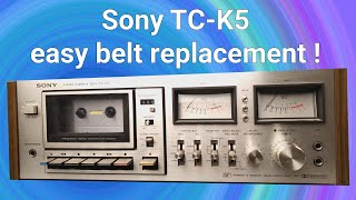 Sony TCK5 Easy Belt Replacement [upl. by Ellerad300]