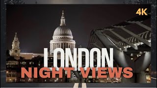 S3E1  Captivating night views of London  Walking tour 4K [upl. by Eceeryt]