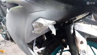 Ninja 300 Broken Fairings Done Repaint [upl. by Alaet]