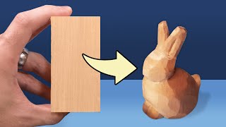 Whittling a Simple Bunny  Easy Wood Carving Project [upl. by Ardaed]