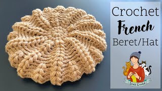 How To Crochet An Easy French Beret Hat  Beginner Friendly Tutorial [upl. by Hardwick]