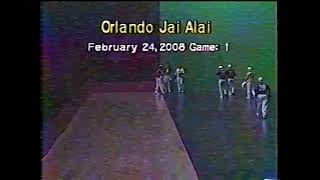 Orlando jai alai Game 1 Rastock gets hit in the head [upl. by Ezara]