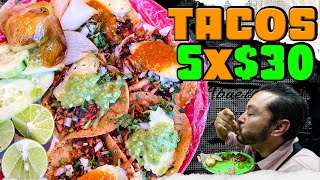 5 TACOS x 30 PESOS  Vaya vaya TACUBAYA [upl. by Warrick692]