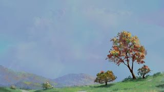 How to Digital Paint Impressionistic Landscape in Photoshop [upl. by Ramal431]