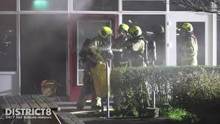 Voetbalkantine zwaar beschadigd na nachtelijke brand Erasmusweg Den Haag [upl. by Ripleigh]