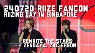 Rewrite The Stars — Zendaya Zac Efron RIIZE Cover 240720 RIIZE Fancon  Riizing Day in Singapore [upl. by Esbensen992]