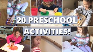 20 PRESCHOOL ACTIVITIES FOR 4 YEAR OLDS  4 YEAR OLD PRESCHOOL ACTIVITIES AT HOME [upl. by Arrak192]